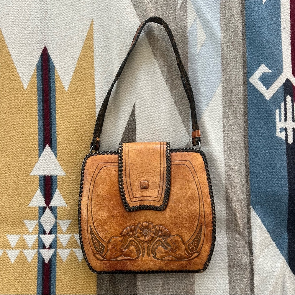 Vintage 1900’s tooled leather purse